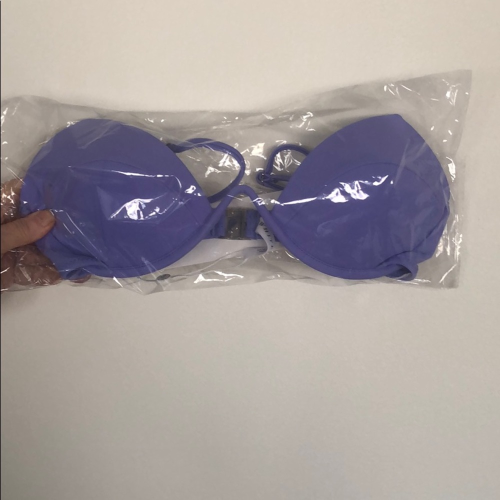 White fox purple bikini top size XS